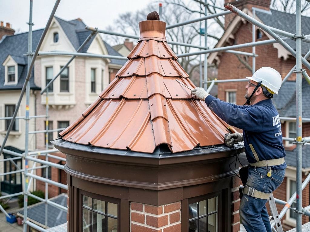 Re-Roofing the Complex Turrets and Steep Gables on Victorian Homes in Logan Circle